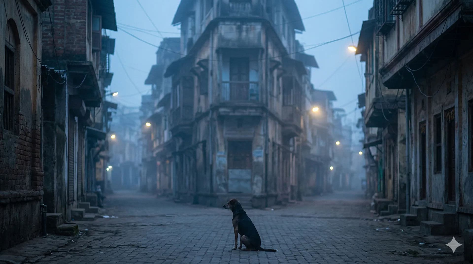 Stray dog on a street